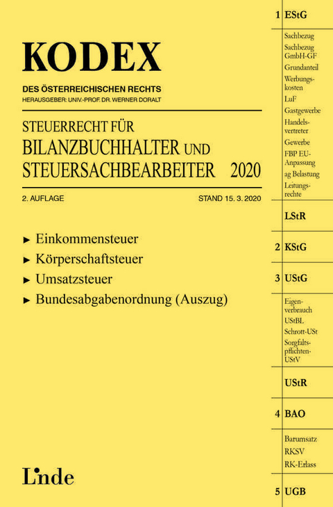 KODEX Steuerrecht für Bilanzbuchhalter und Steuersachbearbeiter 2020 - Klaus Hilber