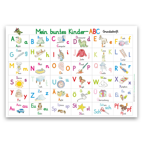 Mein buntes Kinder-ABC in Grundschrift - Helga Momm