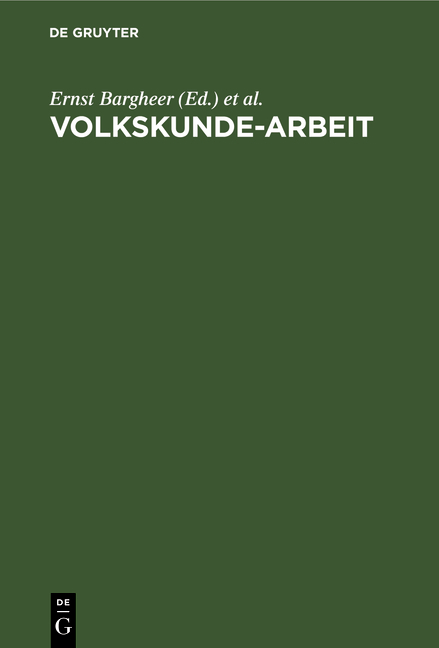 Volkskunde-Arbeit - 