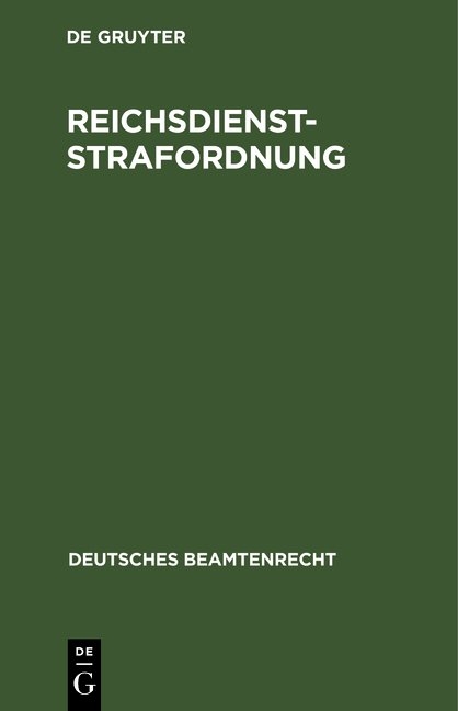 Reichsdienststrafordnung - 