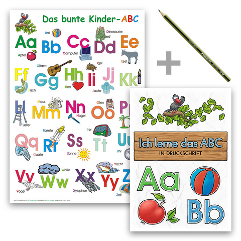 Das bunte Kinder-ABC - Set in Druckschrift - Helga Momm