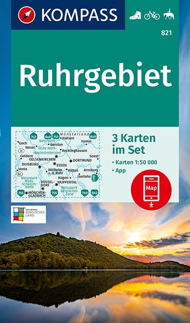 KOMPASS Wanderkarte Ruhrgebiet - 