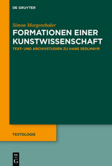 Formationen einer Kunstwissenschaft - Simon Morgenthaler