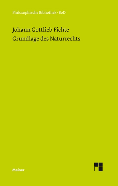 EBook: Grundlage Des Naturrechts Nach Prinzipien Der… Von Johann G ...