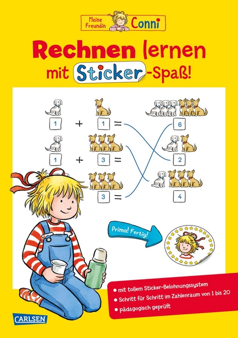 Conni Gelbe Reihe (Beschäftigungsbuch): Rechnen lernen mit Sticker-Spaß - Hanna Sörensen