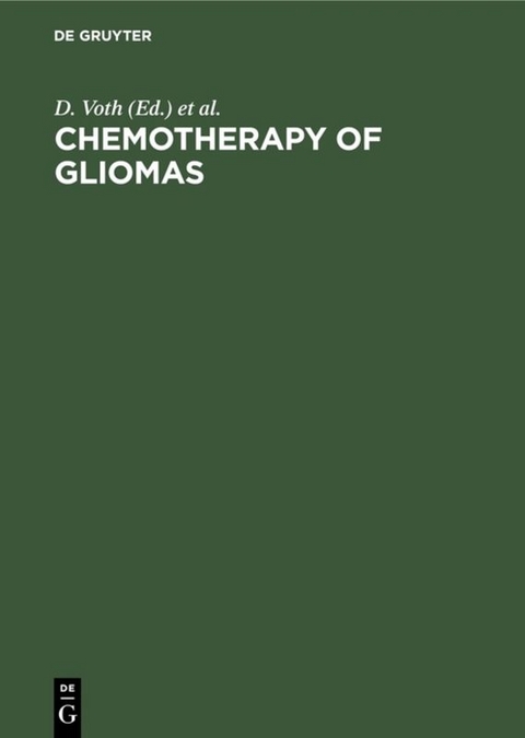 Chemotherapy of gliomas - 