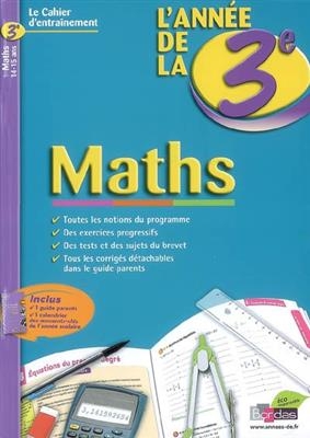 L'année de la 3e : maths