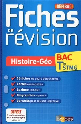 Histoire géo, bac terminale STMG : fiches de révision