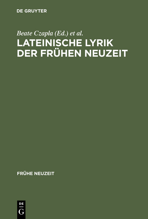 Lateinische Lyrik der Frühen Neuzeit - 