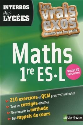 Maths 1re ES-L : nouveau programme