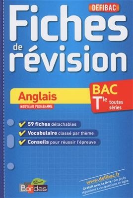 Anglais, terminale toutes séries : fiches de révision