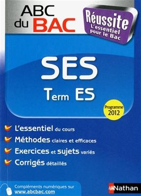 SES terminale ES : programme 2012