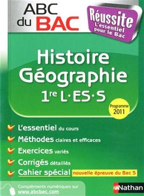 Histoire géographie 1re L, ES, S : programme 2011