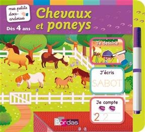 Chevaux et poneys : je dessine, j'écris, je compte