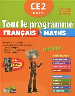 Tout le programme français maths avec Arthur, CE2 8-9 ans