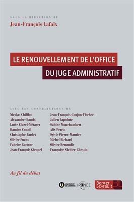 Renouvellement de l'office du juge administratif