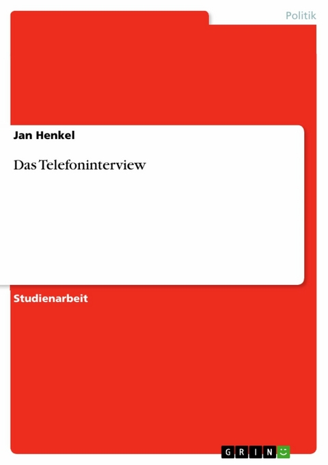 Das Telefoninterview -  Jan Henkel