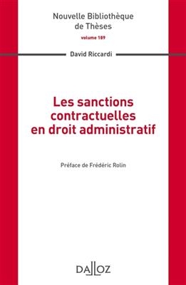 Les sanctions contractuelles en droit administratif -  RICCARDI DAVID