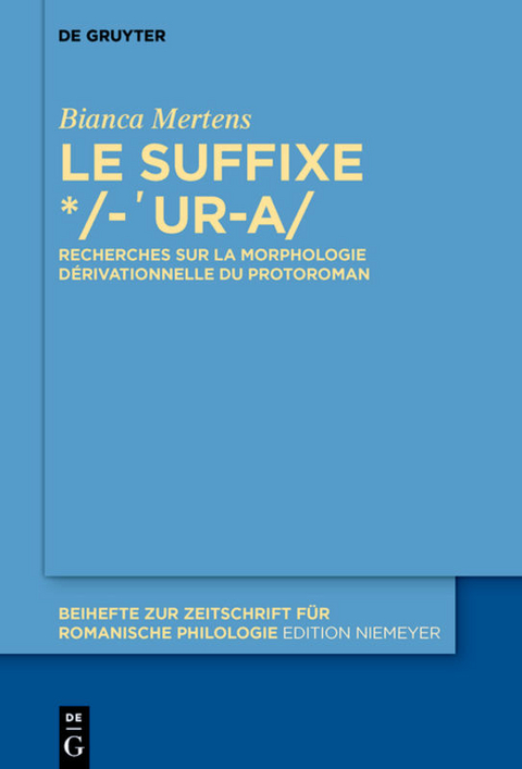 Le suffixe */-'ur-a/ - Bianca Mertens