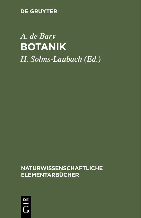 Botanik - A. De Bary