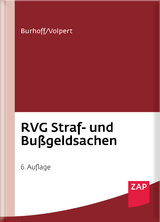 RVG Straf- und Bußgeldsachen - Burhoff, Detlef; Volpert, Joachim