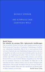 Die Schwelle der geistigen Welt - Steiner, Rudolf; Rudolf Steiner Nachlassverwaltung