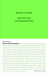 Grenzen der Naturerkenntnis - Steiner, Rudolf; Rudolf Steiner Nachlassverwaltung