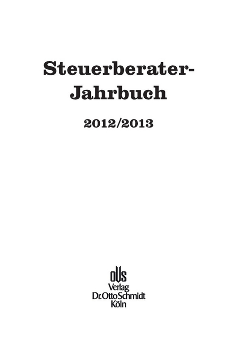 Steuerberater-Jahrbuch 2012/2013 - 