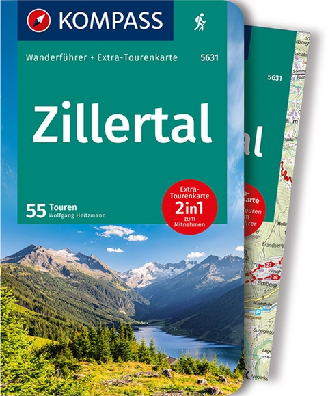 KOMPASS Wanderführer Zillertal, 55 Touren - Wolfgang Heitzmann