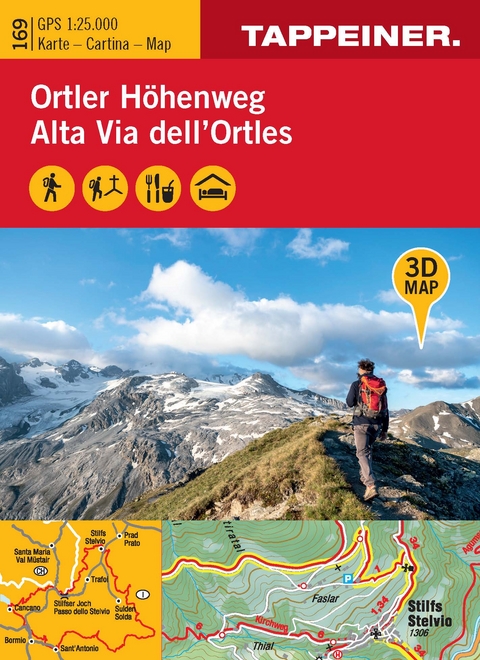 3D-Wanderkarte Ortler-HÃ¶henweg 1:25 000 - 