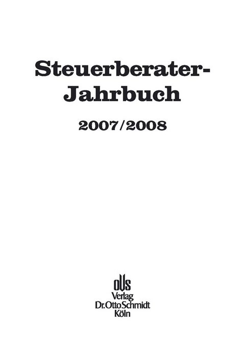 Steuerberater-Jahrbuch 2007/2008 - 