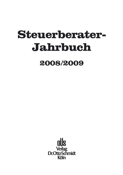 Steuerberater-Jahrbuch 2008/2009 - 