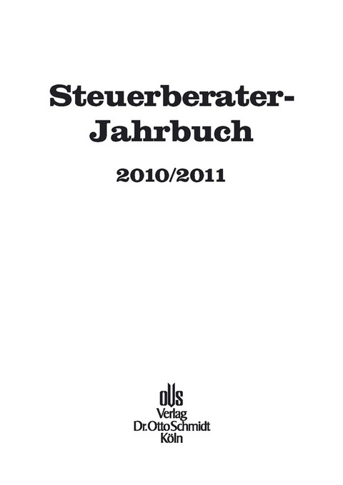 Steuerberater-Jahrbuch 2010/2011 - 