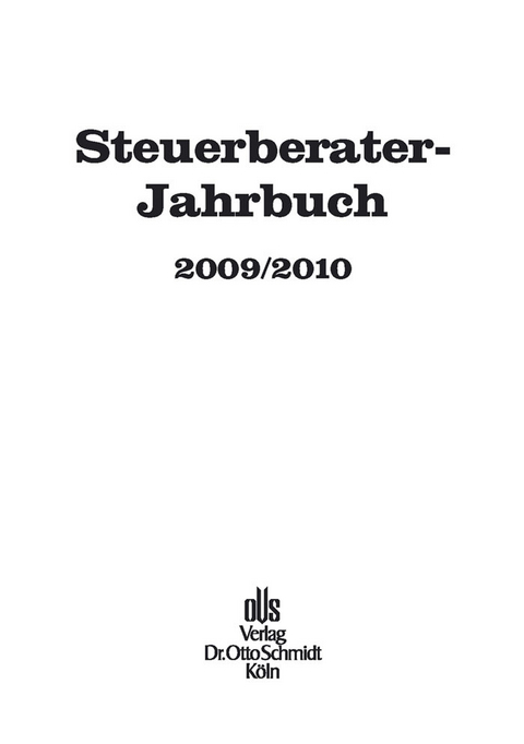 Steuerberater-Jahrbuch 2009/2010 - 