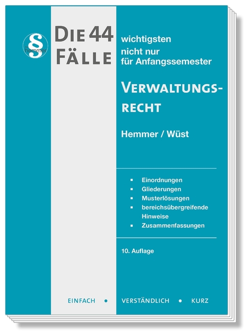 Die 44 wichtigsten Fälle Verwaltungsrecht - Karl-Edmund Hemmer, Achim Wüst,  Kresser