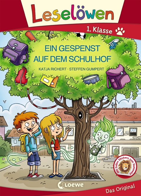 Leselöwen 1. Klasse - Ein Gespenst auf dem Schulhof (Großbuchstabenausgabe) - Katja Richert