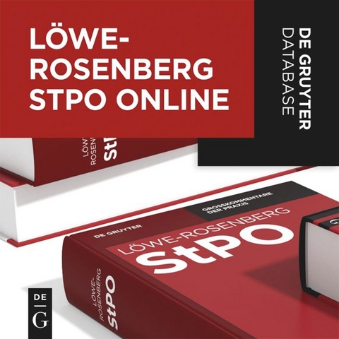 Löwe-Rosenberg StPO Online - 