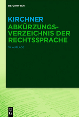 Kirchner – Abkürzungsverzeichnis der Rechtssprache - 