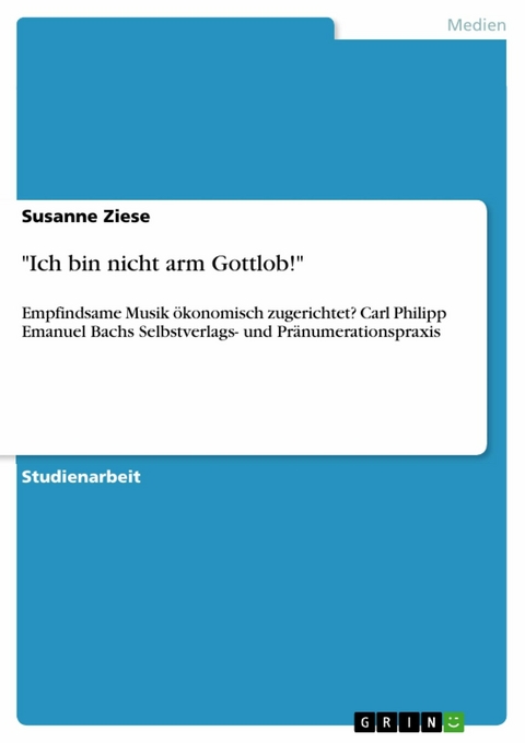 'Ich bin nicht arm Gottlob!' -  Susanne Ziese