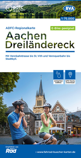 ADFC-Regionalkarte Aachen /Dreiländereck 1:75.000, reiß- und wetterfest, E-Bike-geeignet, GPS-Tracks Download, mit Knotenpunkten - 