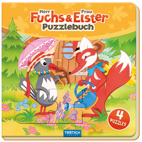 Trötsch Unser Sandmännchen Puzzlebuch mit 4 Puzzle Fuchs und Elster