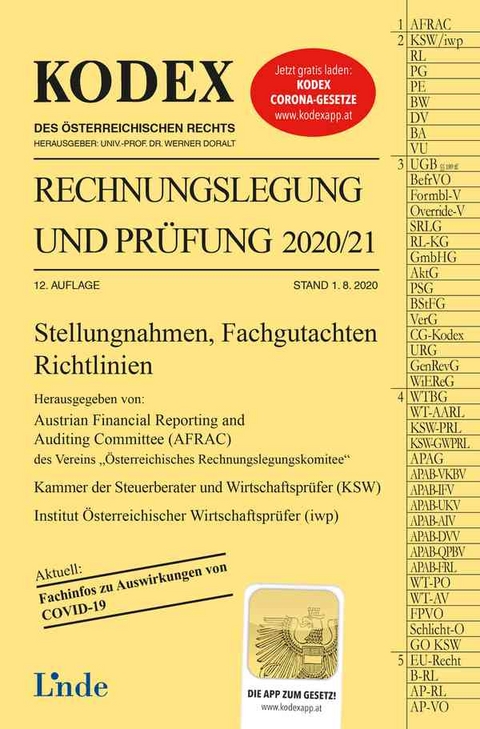 KODEX Rechnungslegung und Prüfung 2020/21 - Werner Gedlicka, Markus Knotek, Katharina Bakel-Auer