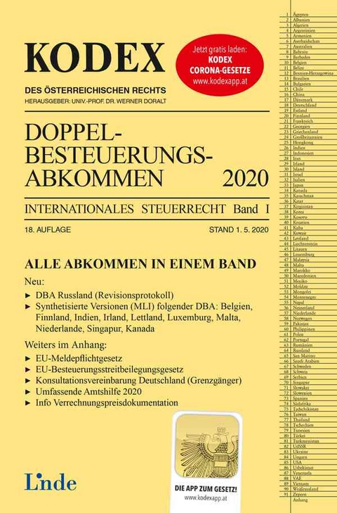 KODEX Doppelbesteuerungsabkommen 2020 - Judith Herdin-Winter, Sabine Schmidjell-Dommes