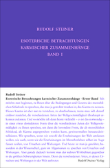 Esoterische Betrachtungen karmischer Zusammenhänge - Steiner, Rudolf; Rudolf Steiner Nachlassverwaltung