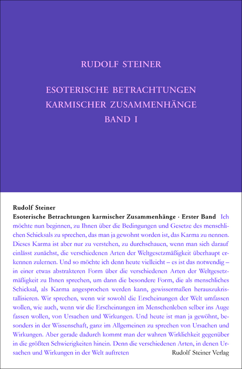 Esoterische Betrachtungen karmischer Zusammenhänge - Rudolf Steiner