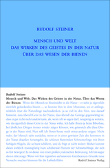 Mensch und Welt. Das Wirken des Geistes in der Natur - über das Wesen der Bienen - Steiner, Rudolf; Rudolf Steiner Nachlassverwaltung