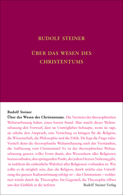 Über das Wesen des Christentums - Rudolf Steiner