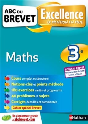 Maths 3e : nouveau brevet - Carole Feugère, Gilles Mora