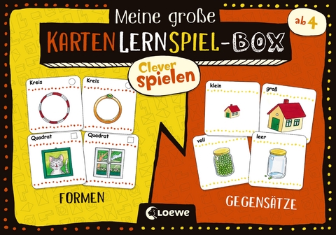 Clever spielen - Meine große KartenLernSpiel-Box - Formen/Gegensätze