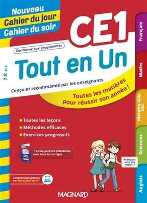 Tout en un CE1, 7-8 ans -  CAHIER JOUR/SOIR